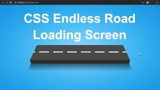 CSS Endless Road Loading Screen Animation Effects Isometric Design[HTML and CSS TUTORIAL] 4beginners