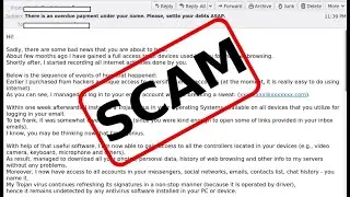 There is an overdue payment under your name. Please, settle your debts ASAP. EMAIL SCAM