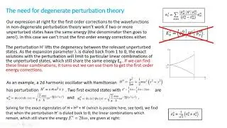 PHYS 390 Class 19: Degenerate perturbation theory