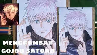 Cara menggambar Gojou Satoru | Jujutsu kaisen