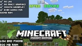 How To Reduce Lag In Minecraft PE | Smooth Gameplay and Lag Fix | 500 RAM Only