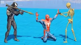 SPIDER-MAN TEAM ON BIKES vs VENOM EVIL TEAM | GAME STORY 12