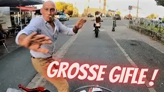 😡A MOTORCYCLIST GETS A HUGE SLAP FROM A CRAZY MAN!🥊 (Ouch!)