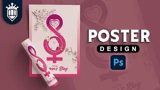Womens Day March 8 Poster Design in | Photoshop 2025 Tutorial |