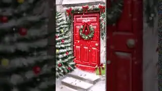 Galaxy Themes - [poly] red door and christmas tree