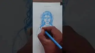 Monochrome Portrait Drawing ❤️ #paintwithroshan #art #drawing
