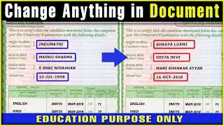 How To Edit Documents in Photoshop | Document ko Edit Kaise Kare #documentediting