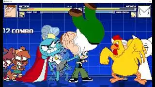 M.U.G.E.N (Peter Griffin, Johnny Test, Murphy y Mitzi y Nicole Watterson VS Wenda)