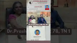 When Tamilnadu Topper Dr.Prashanth(AIR 78) first attended #officersiasacademy. #upsctopper #upsc