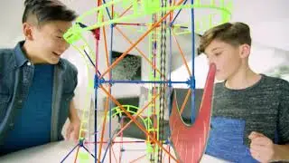 K'NEX Thrill Rides T-Rex Fury Roller Coaster Building Set with Ride It! App