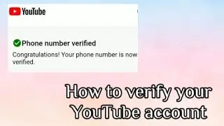 How to verify your YouTube account using Android | tutorial