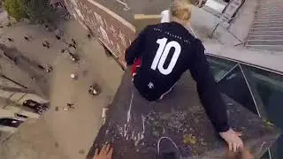 Впечатляющий паркур от первого лица