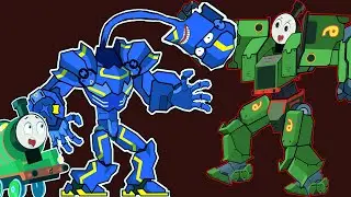 Diesel VS Percy and Goliath | Train Robots Battle 