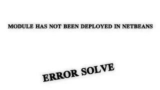 module has not been deployed in netbeans