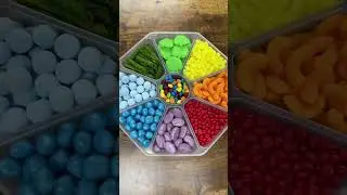🍬🌈Let’s make a rainbow candy & snacks platter!🌈🍬 #candy #asmr #sweets