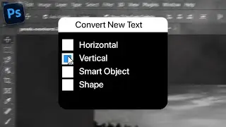 how to convert horizontal text to vertical in Photoshop