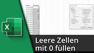 Excel: leere Zellen mit 0 füllen ✅ Tutorial