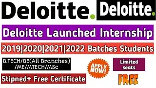 Deloitte Internship 2021|Deloitte Summer Internship India|Deloitte Analyst Internship 