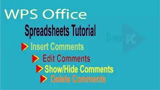 How to Add Comments to in WPS spreadsheet 2019?
