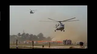 Modi helicopter landing 🛬 betiya me
