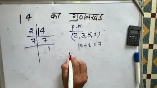 14 का गुणनखंड | 14 ka gunakkhand | 14 ka lcm | Maths | Hindi | Prime Factorization