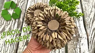 Como hacer HERMOSAS FLORES con TUBOS DE PAPEL HIGIÉNICO | Paso a paso