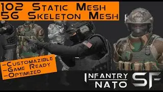 UE5 Infantry NATO: Customizable Character Based on SoftField Core