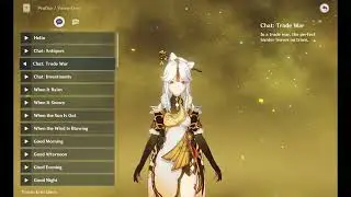 Ningguang voice-over: Chat: Trade war  (Genshin Impact eng)