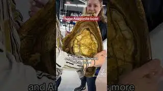 Happy Customers: giant ARAGONITE bowl (#stonecarving #gemshow)