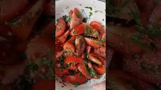 5 минутта қызанақтан дәмді салат🍅 Секрет салата в его заправке! 
