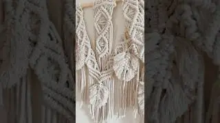 Macrame Large Wall Hanging Tutorial #macrame #macramewallhanging #macramefeather #macramewalldecor