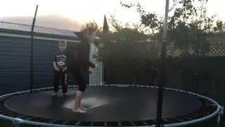 Jessica does forward flip