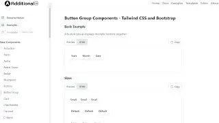 Additional UI | Button Group | Bootstrap and Tailwind CSS