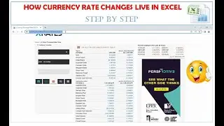 How Real time/Live Currency rates changes in Excel Sheet|(Currency rates changes as website updates)