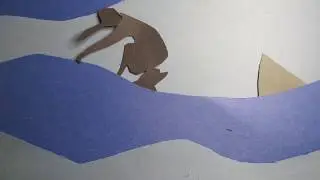 Cut-Out Animation by Connor:  Chasing the Surfer