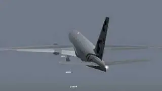 X-Plane - B777 - ILS CAT III Autoland