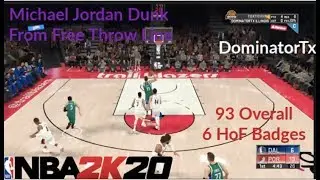 NBA 2K20 PS4 MyCAREER MyPlayer Michael Jordan Free Throw Line Dunk + 2 More Monster Dunks 🔥💪🏼🤩