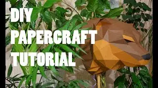 DIY PAPERCRAFT TUTORIAL | RUSSIAN BEAR 3D | ГОЛОВА МЕДВЕДЯ ИЗ БУМАГИ + RUS SUB