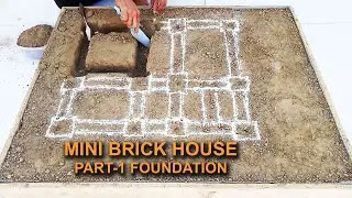 House foundation work | mini brick house | Construction process step by step | Confined masonry