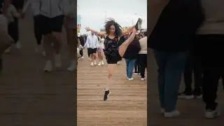 Reality of Dancing In Public Santa Monica! Maybe I'm too small Or he's too tall? #shortscreator