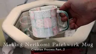 Making Nerikomi Pottery Mug | Part.2 - Slab Building, Glazing and Completion