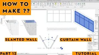 HOW TO MAKE SLANTED AND CURTAIN WALL IN REVIT ARCHITECTURE (TUTORIAL)(TAMIL)