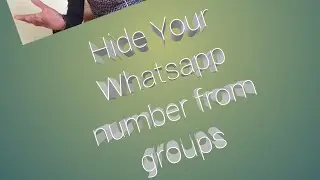 # How to Hide your mobile number  from whatsapp groups#Group chat#Whatsapp#hidden #tricks tips