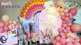 How to Decorate Boho Rainbow Balloon Theme Party || Boho Rainbow Decoration Ideas