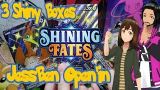3 Shining Fates Boxes JessBen Opening