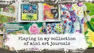 Simple & small art journals: watch me play in my collection of mini zine, accordion & junk journals