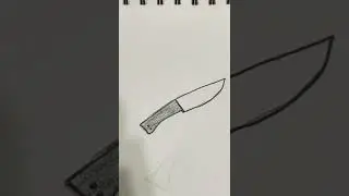 Drawing a knife in my new sketch book!