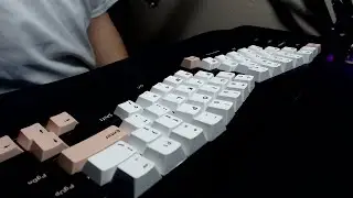 YMDK Wing keyboard typing test (gatron Yellow) My first Alice board!
