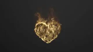 My Heart fire burn combastion circle animation