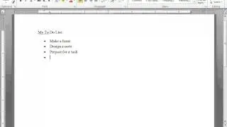 How to Make a Bullet and Number list in Microsoft Word
